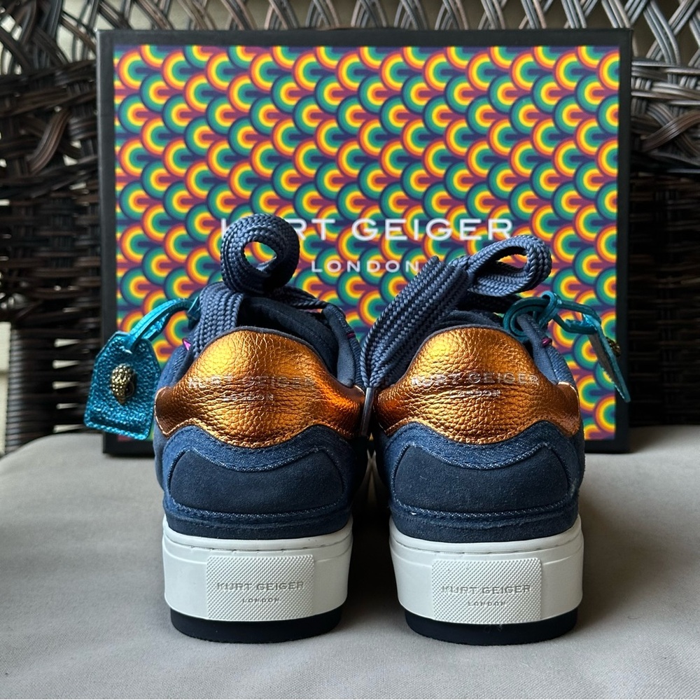 Kurt Geiger Southbank Blue Other Fabric Leather Sneakers US 9 EUR 40 - Picture 8 of 15